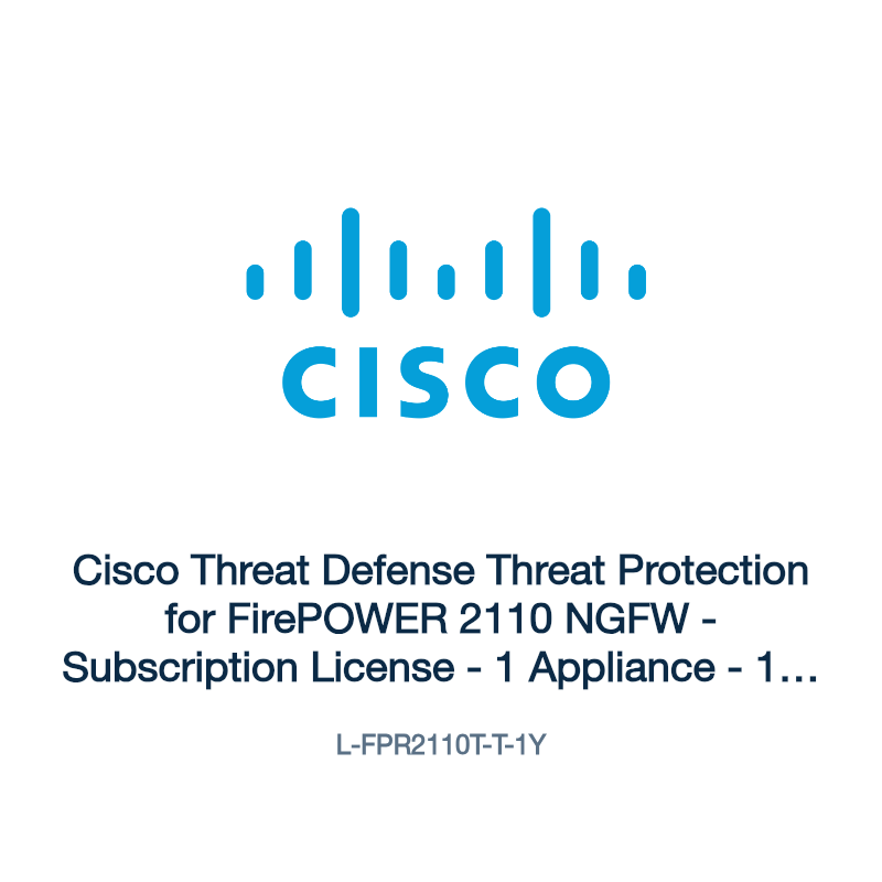 L-FPR2110T-T-1Y: Cisco Threat Defense Threat Protection for FirePOWER 2110 NGFW