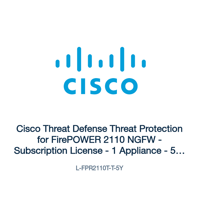 L-FPR2110T-T-5Y: Cisco Threat Defense Threat Protection for FirePOWER 2110 NGFW