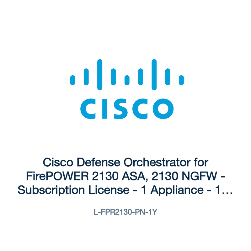 L-FPR2130-PN-1Y: Cisco Defense Orchestrator for FirePOWER 2130 ASA, 2130 NGFW