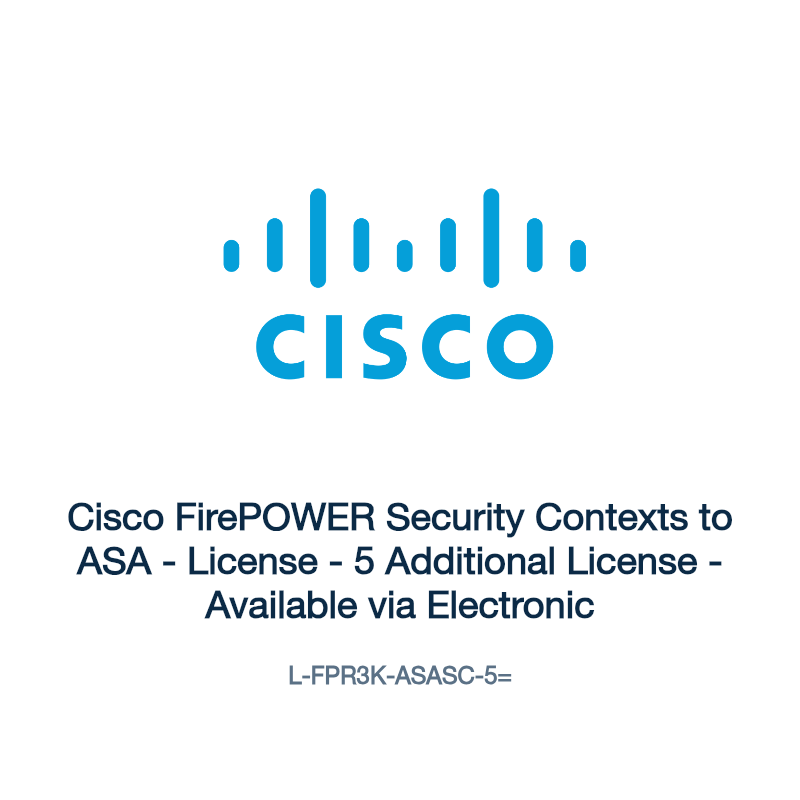 L-FPR3K-ASASC-5=: Cisco FirePOWER Security Contexts to ASA