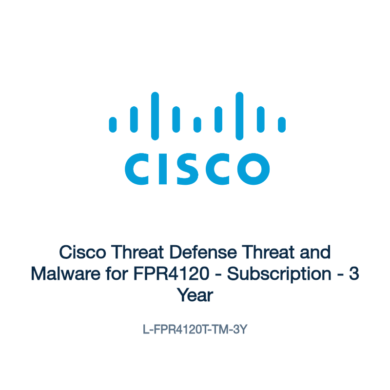 L-FPR4120T-TM-3Y: Cisco Threat Defense Threat and Malware for FPR4120
