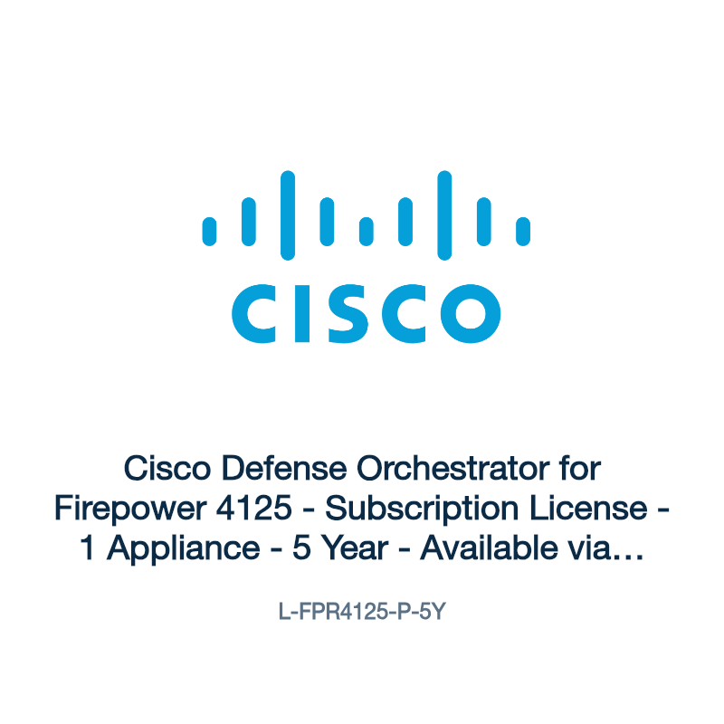 L-FPR4125-P-5Y: Cisco Defense Orchestrator for Firepower 4125