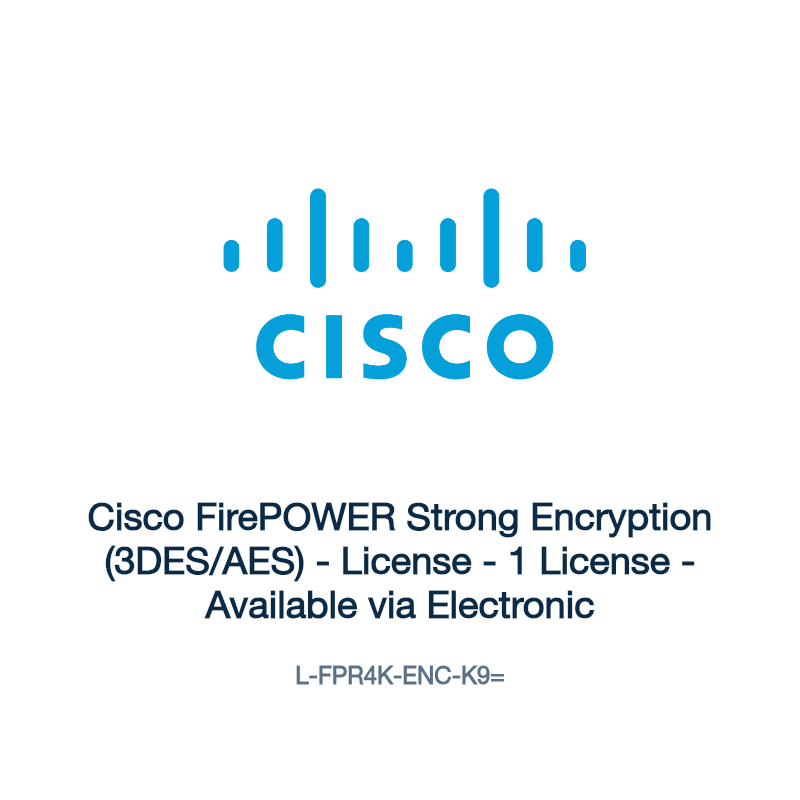 L-FPR4K-ENC-K9=: Cisco FirePOWER Strong Encryption (3DES/AES)