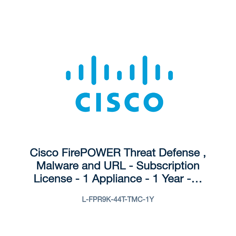 L-FPR9K-44T-TMC-1Y: Cisco FirePOWER Threat Defense , Malware and URL