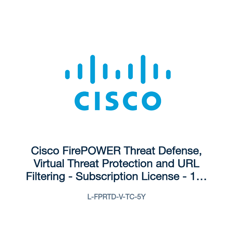 L-FPRTD-V-TC-5Y: Cisco FirePOWER Threat Defense, Virtual Threat Protection and URL