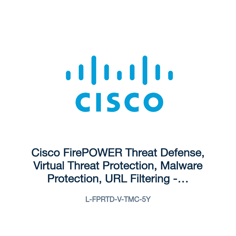 L-FPRTD-V-TMC-5Y: Cisco FirePOWER Threat Defense, Virtual Threat Protection, Malware