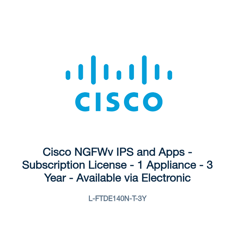 L-FTDE140N-T-3Y: Cisco NGFWv IPS and Apps