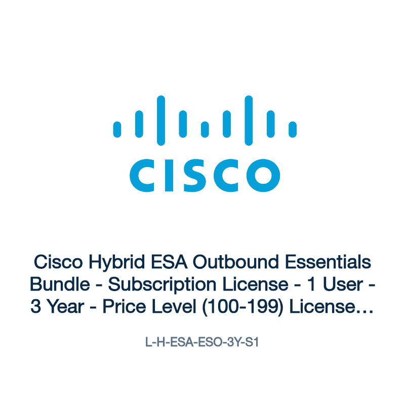 L-H-ESA-ESO-3Y-S1: Cisco Hybrid ESA Outbound Essentials Bundle