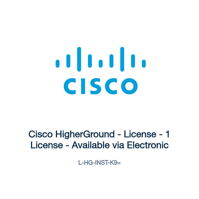 L-HG-INST-K9=: Cisco HigherGround