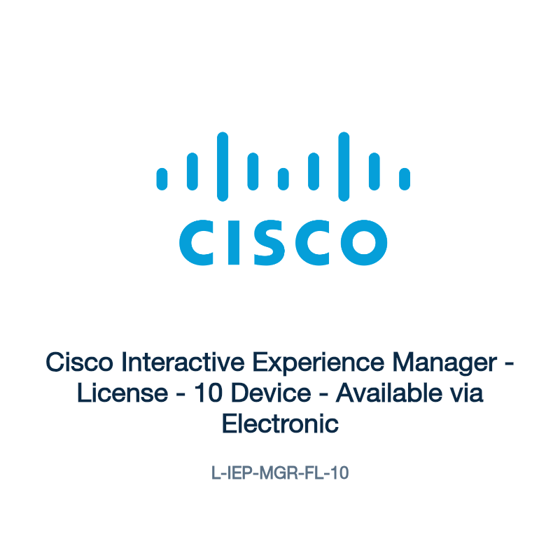 L-IEP-MGR-FL-10: Cisco Interactive Experience Manager