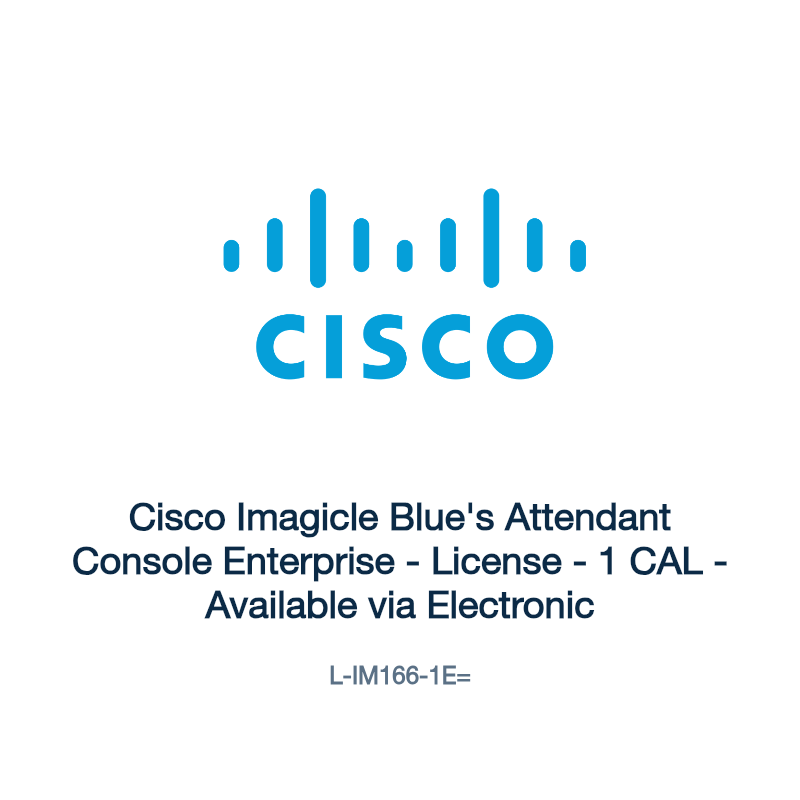 L-IM166-1E=: Cisco Imagicle Blue's Attendant Console Enterprise