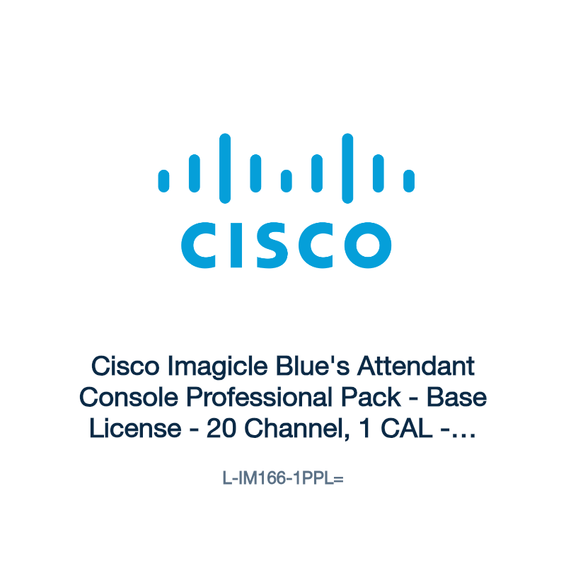 L-IM166-1PPL=: Cisco Imagicle Blue's Attendant Console Professional Pack