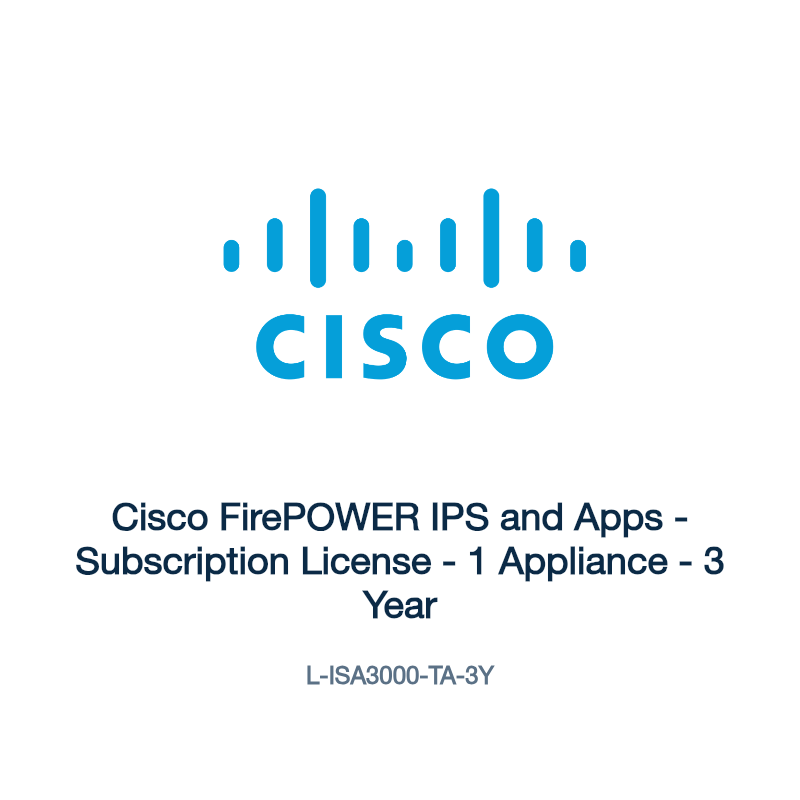 L-ISA3000-TA-3Y: Cisco FirePOWER IPS and Apps