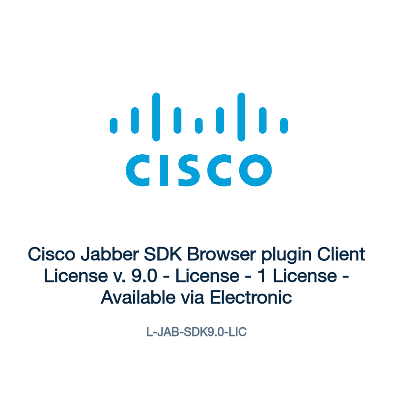 L-JAB-SDK9.0-LIC: Cisco Jabber SDK Browser plugin Client License v. 9.0