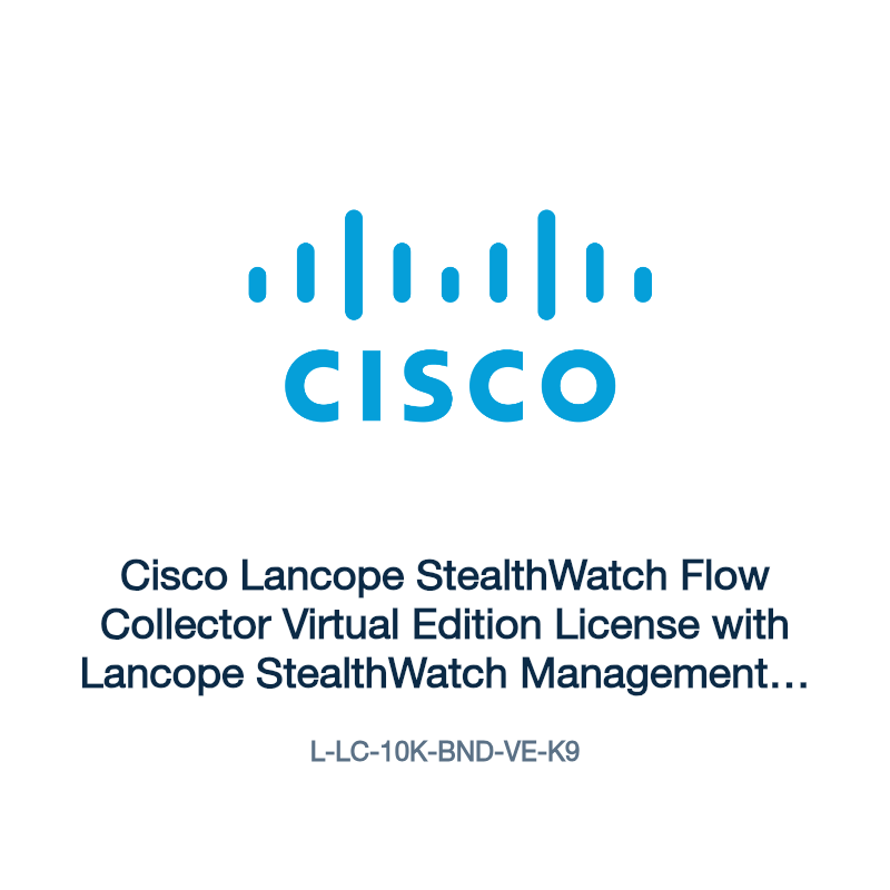 L-LC-10K-BND-VE-K9: Cisco Lancope StealthWatch Flow Collector Virtual Edition License