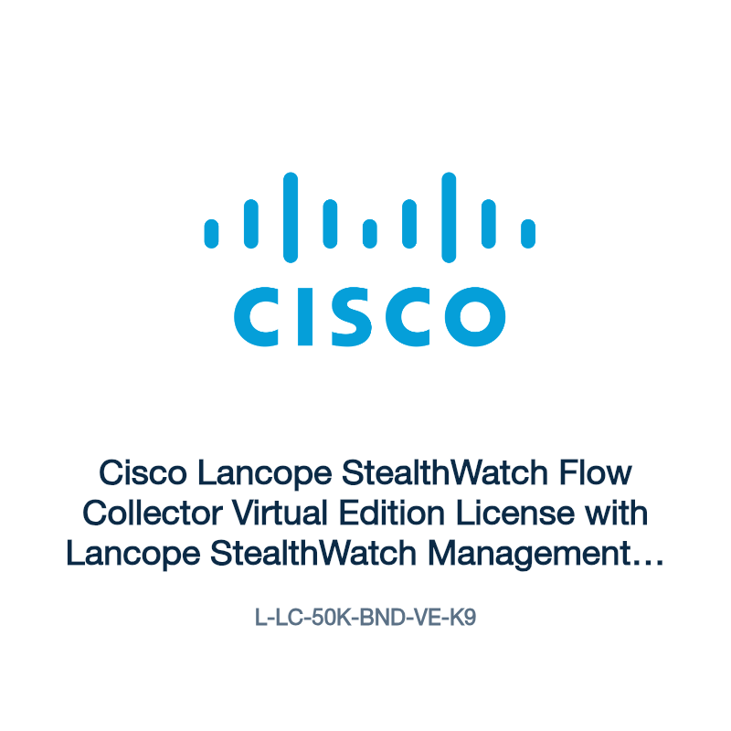 L-LC-50K-BND-VE-K9: Cisco Lancope StealthWatch Flow Collector Virtual Edition License
