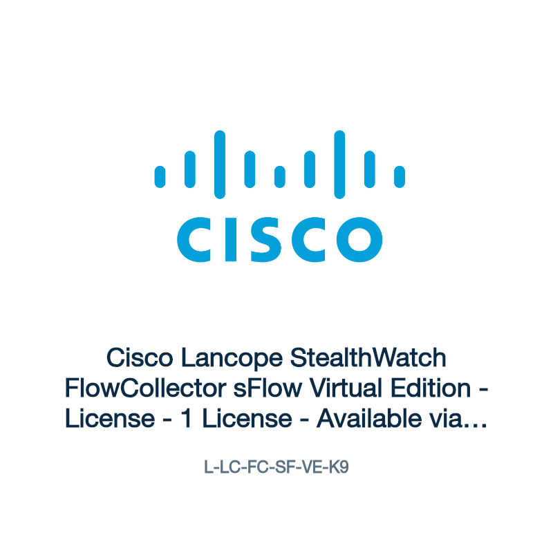 L-LC-FC-SF-VE-K9: Cisco Lancope StealthWatch FlowCollector sFlow Virtual Edition