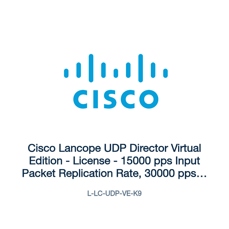 L-LC-UDP-VE-K9: Cisco Lancope UDP Director Virtual Edition