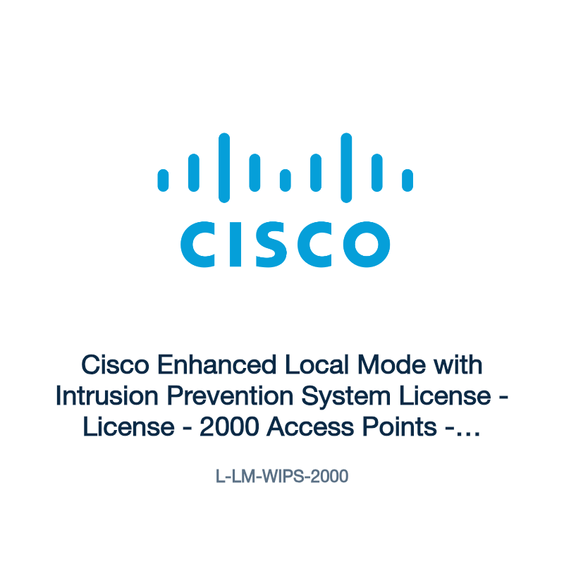 L-LM-WIPS-2000: Cisco Enhanced Local Mode with Intrusion Prevention System License