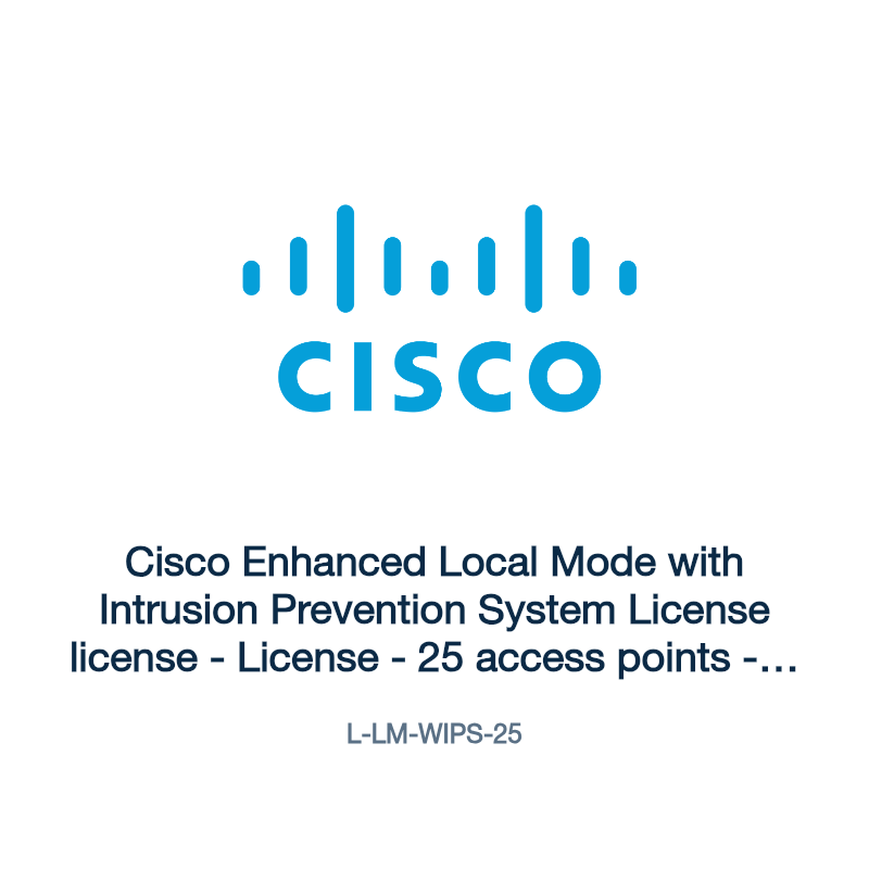 L-LM-WIPS-25: Cisco Enhanced Local Mode with Intrusion Prevention System License
