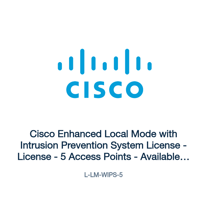 L-LM-WIPS-5: Cisco Enhanced Local Mode with Intrusion Prevention System License