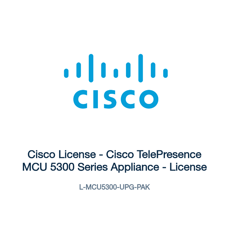 L-MCU5300-UPG-PAK: Cisco License - Cisco TelePresence MCU 5300 Series Appliance - License