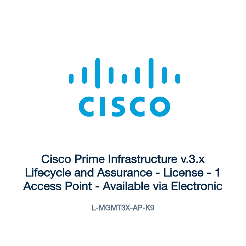 L-MGMT3X-AP-K9: Cisco Prime Infrastructure v.3.x Lifecycle and Assurance