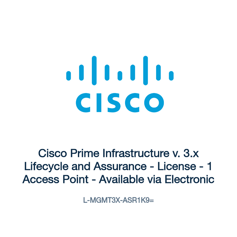 L-MGMT3X-ASR1K9=: Cisco Prime Infrastructure v. 3.x Lifecycle and Assurance