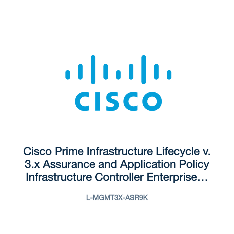 L-MGMT3X-ASR9K: Cisco Prime Infrastructure Lifecycle v. 3.x Assurance and Application