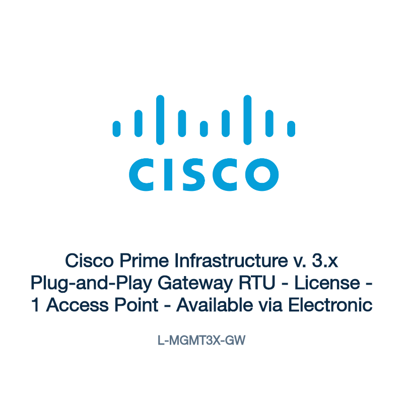 L-MGMT3X-GW: Cisco Prime Infrastructure v. 3.x Plug-and-Play Gateway RTU