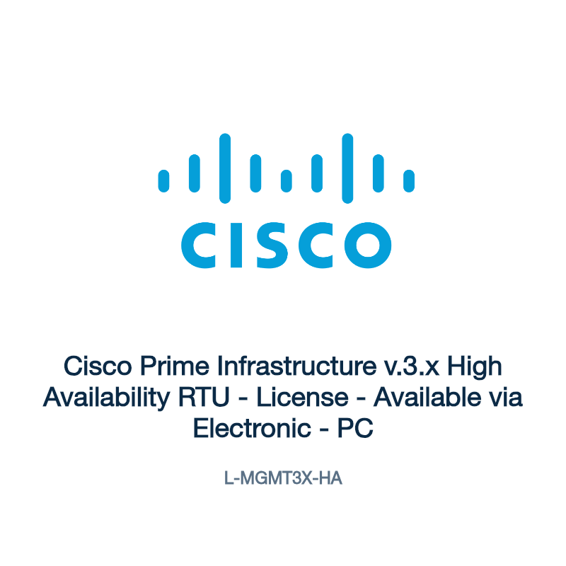 L-MGMT3X-HA: Cisco Prime Infrastructure v.3.x High Availability RTU