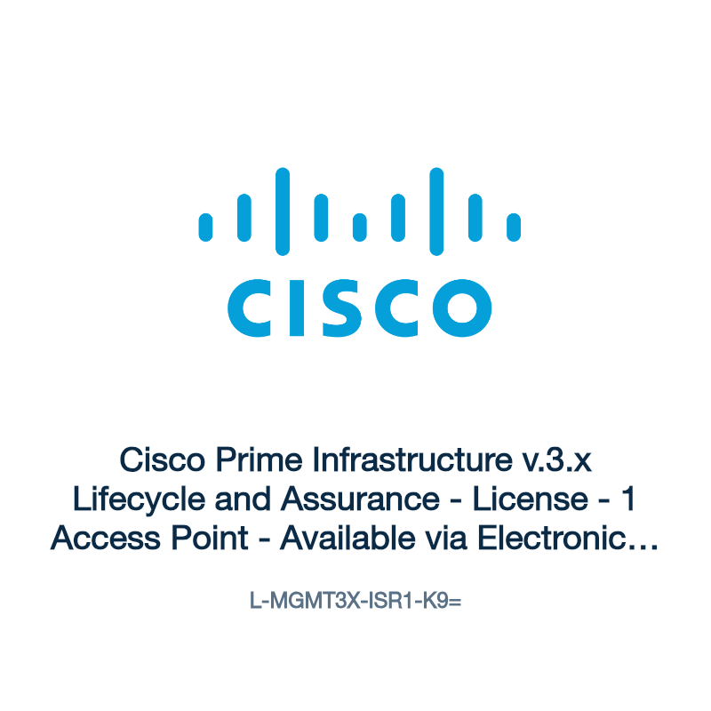 L-MGMT3X-ISR1-K9=: Cisco Prime Infrastructure v.3.x Lifecycle and Assurance