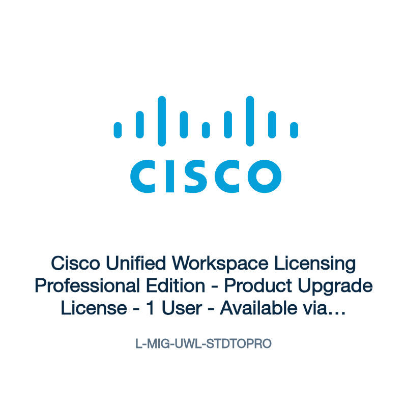 L-MIG-UWL-STDTOPRO: Cisco Unified Workspace Licensing Professional Edition