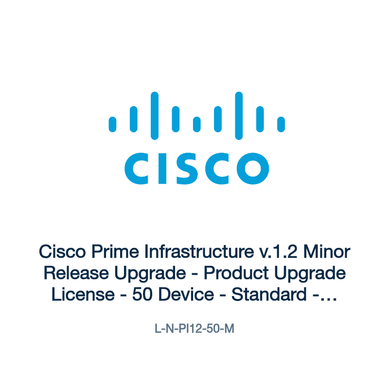 L-N-PI12-50-M: Cisco Prime Infrastructure v.1.2 Minor Release Upgrade