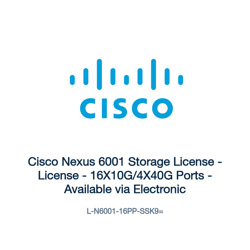 L-N6001-16PP-SSK9=: Cisco Nexus 6001 Storage License