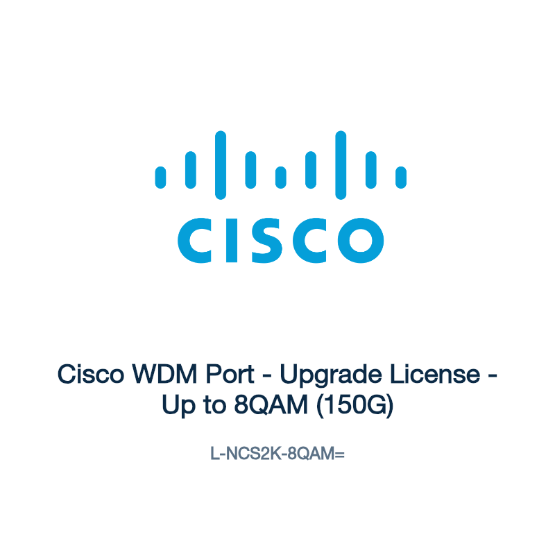 L-NCS2K-8QAM=: Cisco WDM Port - Upgrade License - Up to 8QAM (150G)