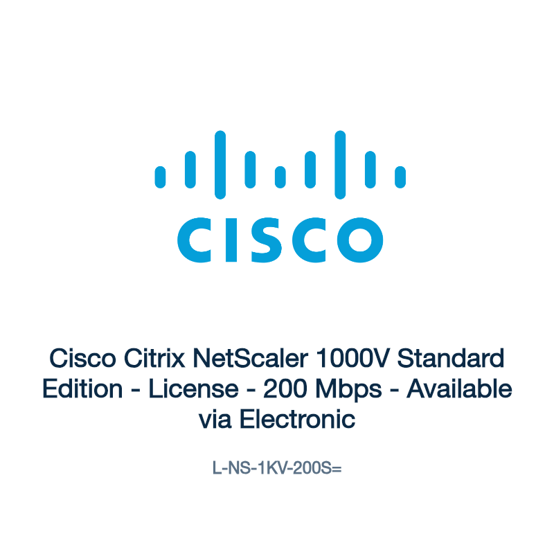 L-NS-1KV-200S=: Cisco Citrix NetScaler 1000V Standard Edition