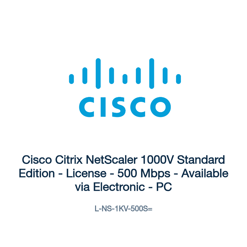 L-NS-1KV-500S=: Cisco Citrix NetScaler 1000V Standard Edition