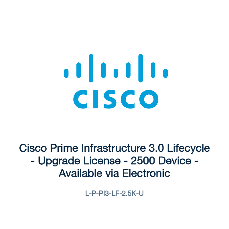 L-P-PI3-LF-2.5K-U: Cisco Prime Infrastructure 3.0 Lifecycle