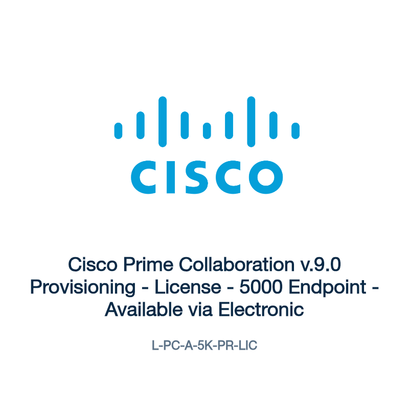 L-PC-A-5K-PR-LIC: Cisco Prime Collaboration v.9.0 Provisioning