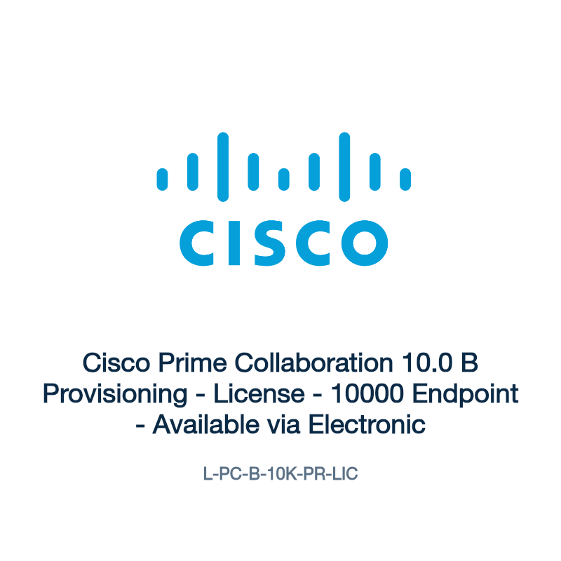 L-PC-B-10K-PR-LIC: Cisco Prime Collaboration 10.0 B Provisioning