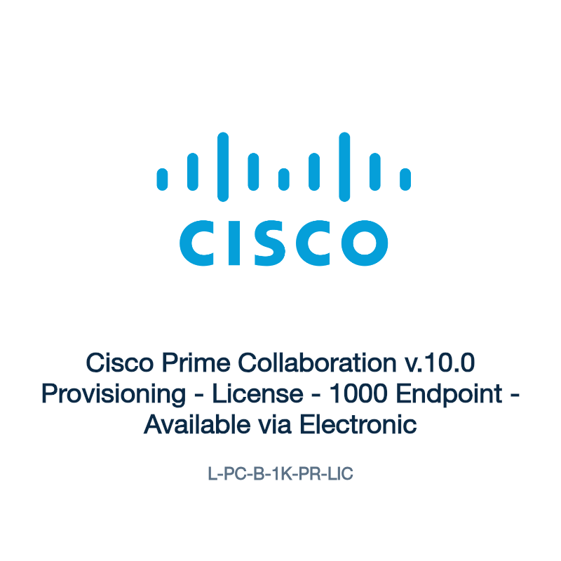 L-PC-B-1K-PR-LIC: Cisco Prime Collaboration v.10.0 Provisioning