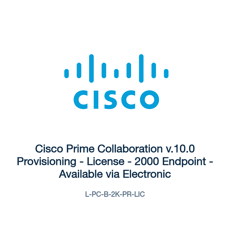 L-PC-B-2K-PR-LIC: Cisco Prime Collaboration v.10.0 Provisioning