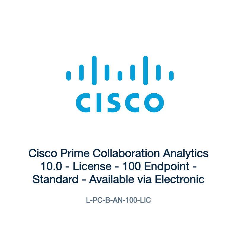 L-PC-B-AN-100-LIC: Cisco Prime Collaboration Analytics 10.0