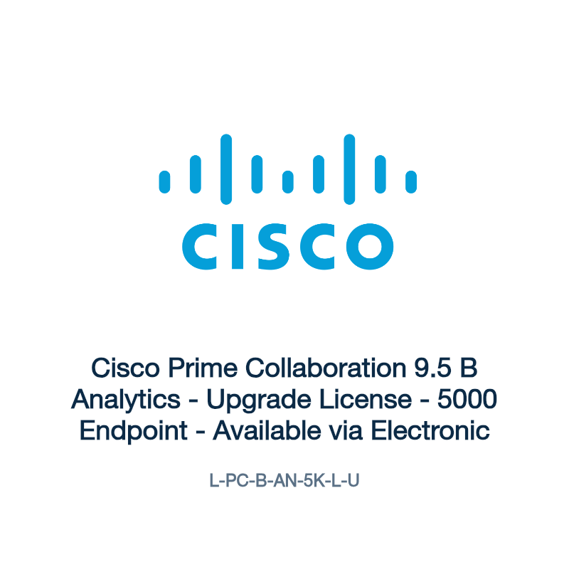 L-PC-B-AN-5K-L-U: Cisco Prime Collaboration 9.5 B Analytics