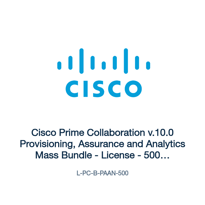 L-PC-B-PAAN-500: Cisco Prime Collaboration v.10.0 Provisioning, Assurance and