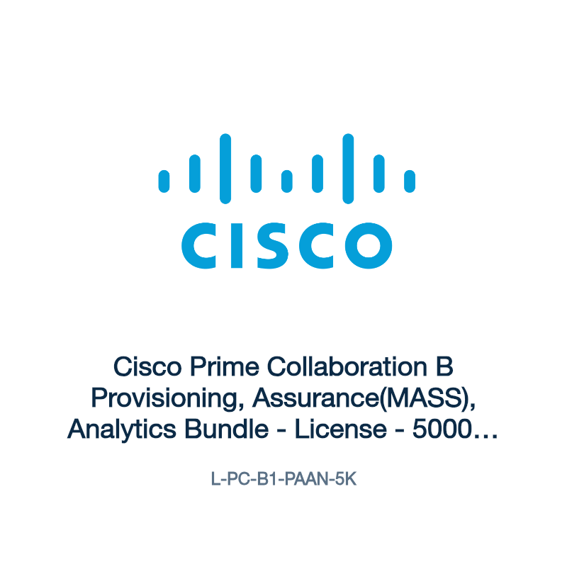 L-PC-B1-PAAN-5K: Cisco Prime Collaboration B Provisioning, Assurance(MASS), Analytics