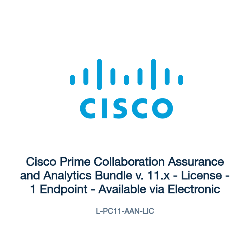 L-PC11-AAN-LIC: Cisco Prime Collaboration Assurance and Analytics Bundle v. 11.x