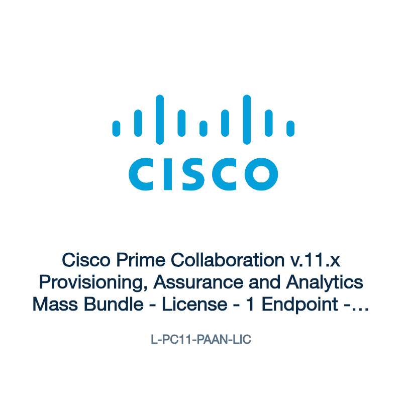 L-PC11-PAAN-LIC: Cisco Prime Collaboration v.11.x Provisioning, Assurance and