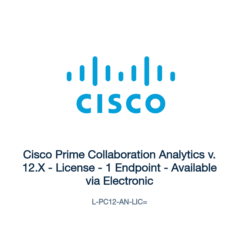L-PC12-AN-LIC=: Cisco Prime Collaboration Analytics v. 12.X